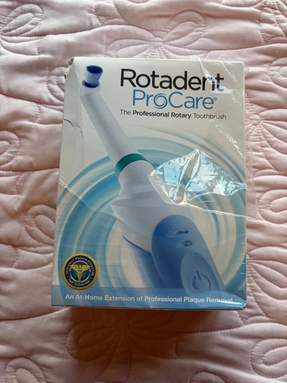 Rotary Toothbrush - White & Light Blue